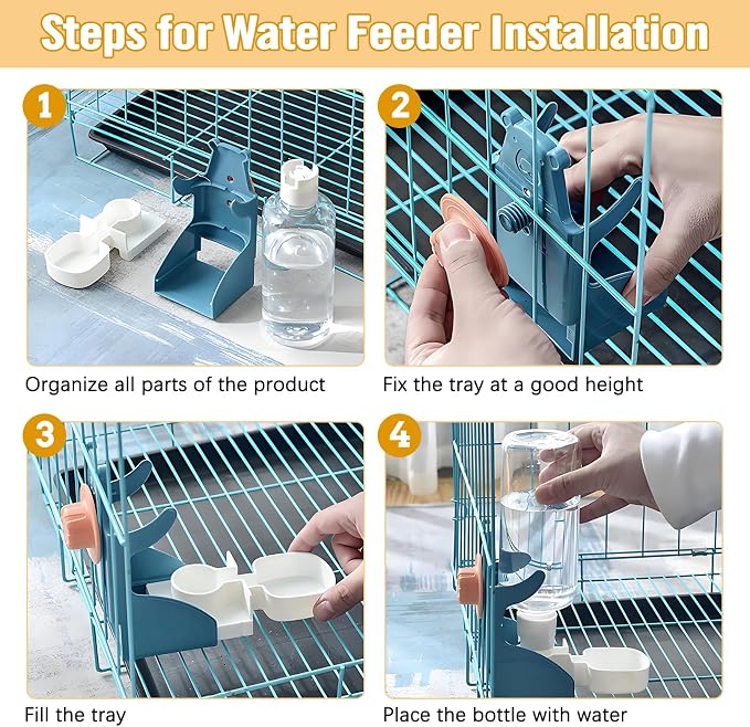 BNOSDM Automatic Bird Feeder Water Dispenser Set No Mess Bird Cage Feeders - Image 8