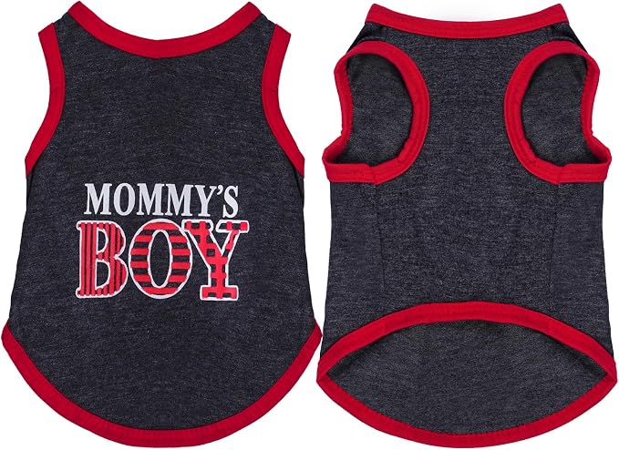 4 Pack Dog Shirts Summer Printed Puppy Clothes Novel Sleeveless Pet T Shirts - Image 4
