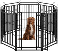 Heavy Duty Dog Playpen: 8 Steel Panels 47" Height, Square Steel Pipe by Committedtobetterpetlife