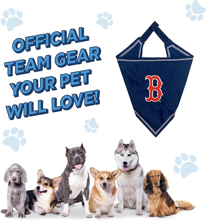 Pets First MLB Boston RED SOX TIE Bandana, Small/Medium. Dog Bandana Scarf Bib - Image 6