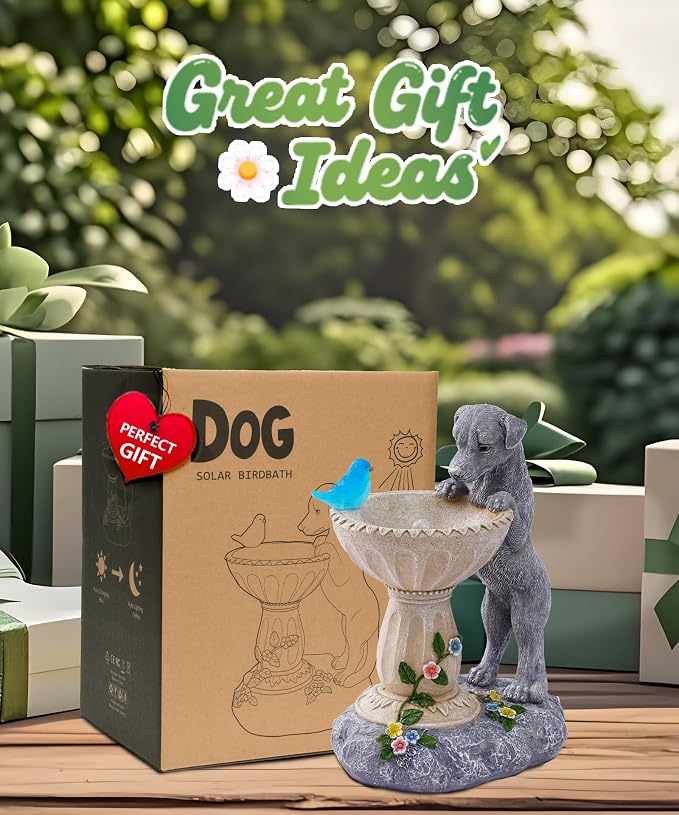 Nacome Solar Dog Garden Statues: Outdoor Decor Ornaments - Image 3