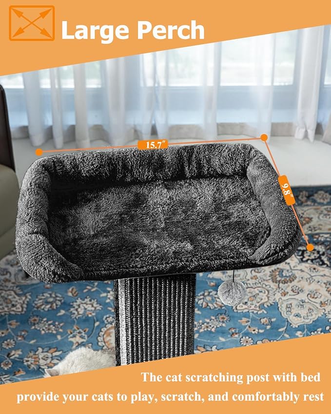 32" Cat Scratching Post for Indoor Cats, Sisal Cat Scratcher - Image 4