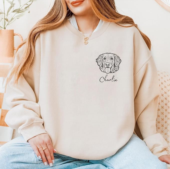 Custom Pet Sweatshirts with Photo and Name, Personalized Dog Sweatshirt - Image 2