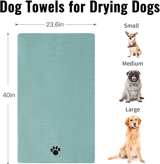 Microfiber Dog Towels for Drying Dogs, Super Absorbent and Soft Pet Grooming - Image 3