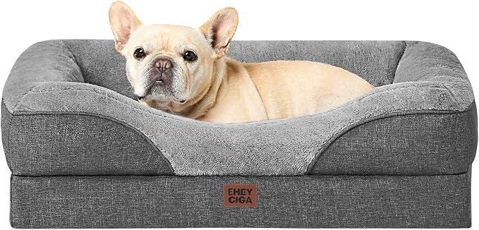 EHEYCIGA Orthopedic Dog Bed for Medium Dog, Waterproof Liner & Washable by EHEYCIGA