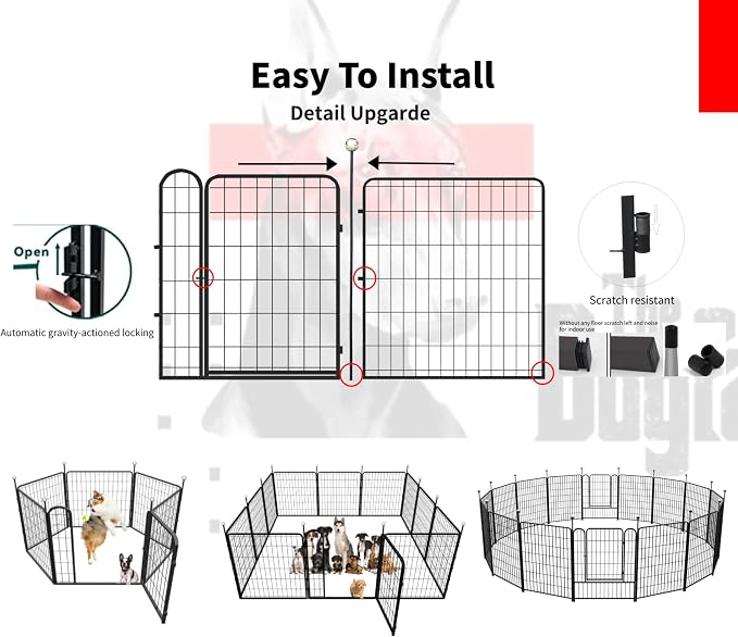 Portable Dog Crates, Indoor/Outdoor, Easy-Carry Straps, 2 Add-On Panels - Image 6