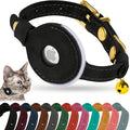 OOPSDOGGY Reflective Leather AirTag Cat Collar by OOPSDOGGY