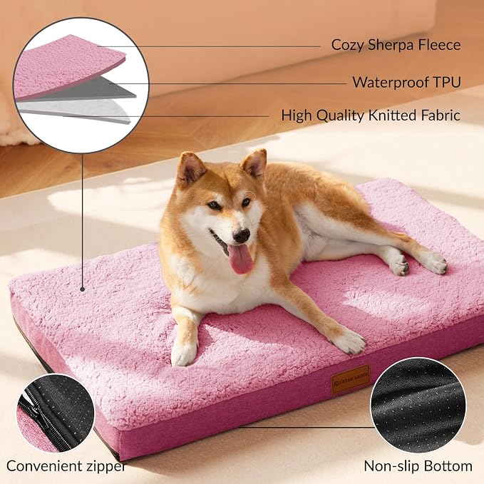 Patas Lague Orthopedic XL Dog Bed Large Sized Dog 48''X30'', Soft Waterproof - Image 3
