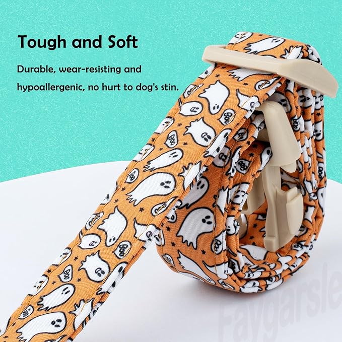 Faygarsle Halloween Ghost Pattern Dog Collar - Image 3
