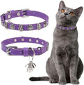 EXPAWLORER Leather Cat Collar for Girl Boy- Adjustable Pet Collar by EXPAWLORER