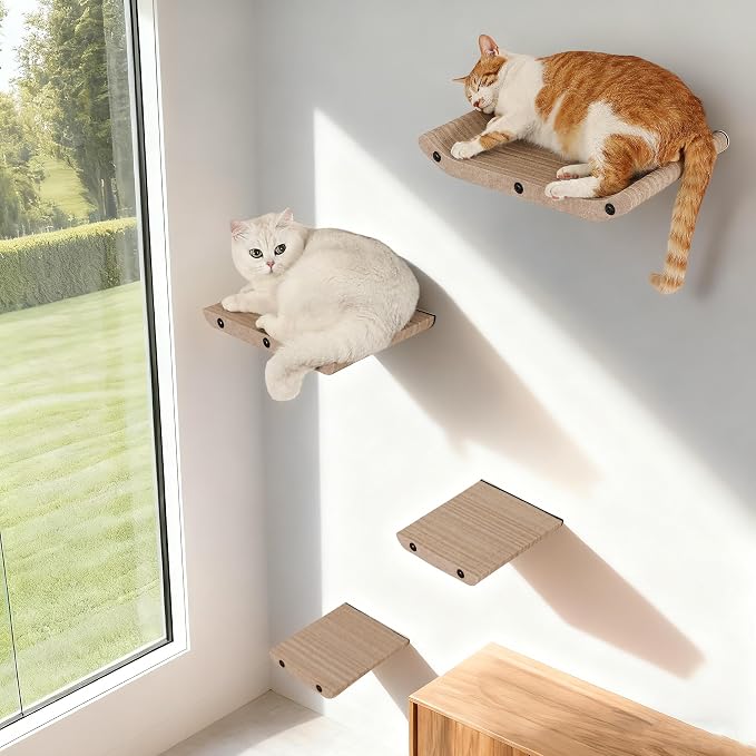 Wall Mounted Cat Shelves and Perches, Scratcher Cat Beds & Furniture by HAPYKITYS
