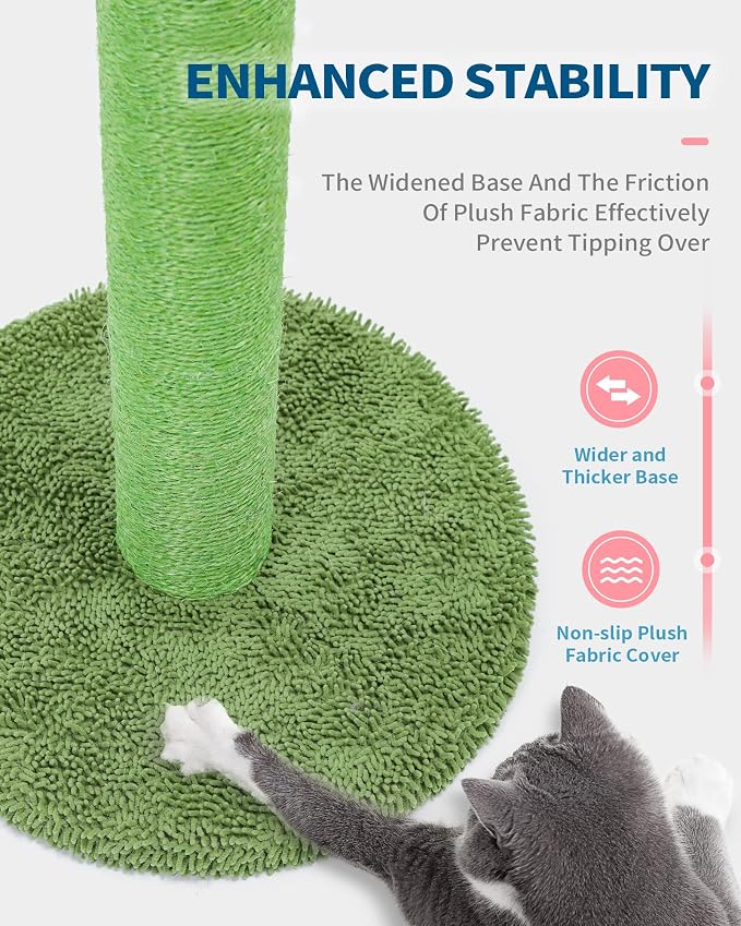 Made4Pets Cat Scratching Post, 21.7" Cactus Cat Scratcher Kitten Scratching Post - Image 5
