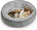 Love's cabin Round Donut Cat and Dog Cushion Bed, 20in Pet Bed by Lovescabin