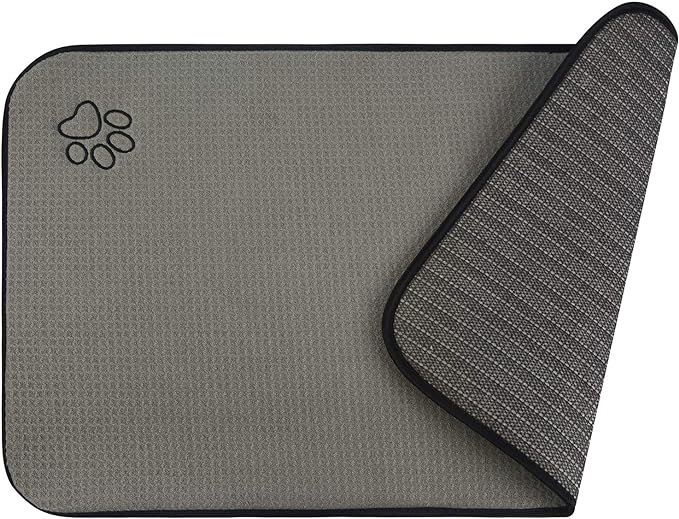 SINLAND Microfiber Pet Bowl Mat Dog Cats Feeding Mats by SINLAND