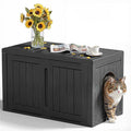 Cat Litter Box Enclosure, Indoor Outdoor Cat House by KFY