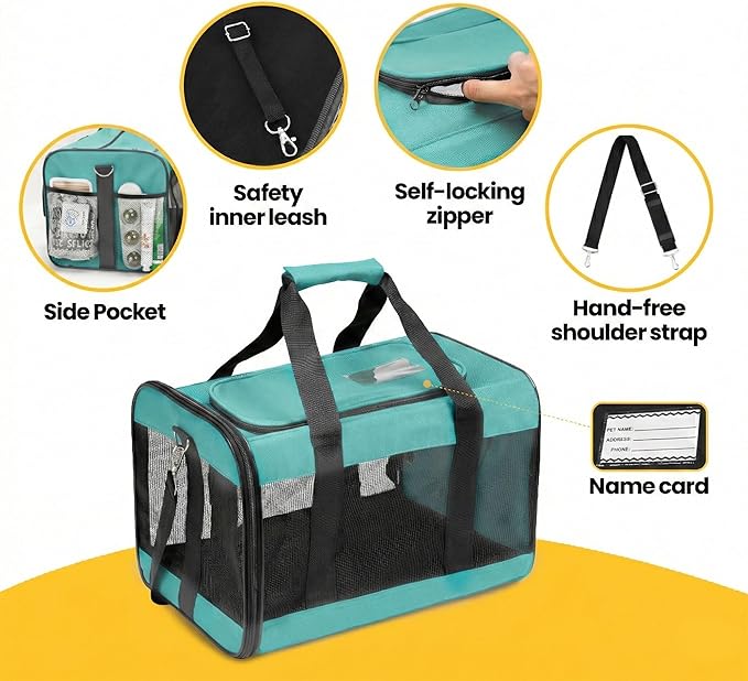 Cat Carrier Airline Approved, Soft-Sided Dog Carrier - Image 3