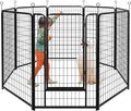 Dog Playpen Outdoor Extra Wide 8 Piece Panels Heavy Duty Dog Fence 50" Height by Committedtobetterpetlife