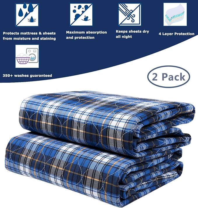 Non-Slip Bed Pads for Incontinence Washable, Waterproof Bed Pads, Adult - Image 4