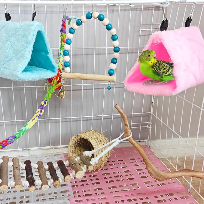 2Pcs Bird Tent Plush Hammock Hanging Warm nest 6.3''X5.1''X4.7'' Cage Parrot - Image 3