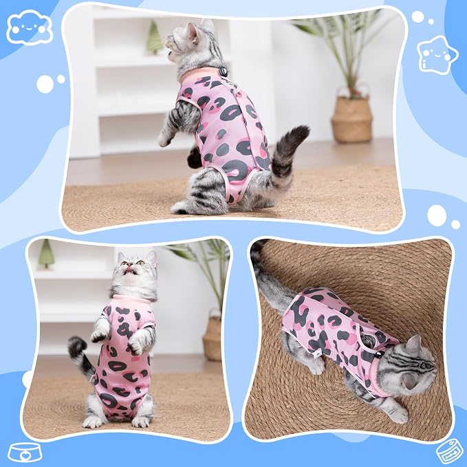 Coppthinktu Cat Recovery Suit Female, Breathable Cat Onesie After Surgery Female - Image 4