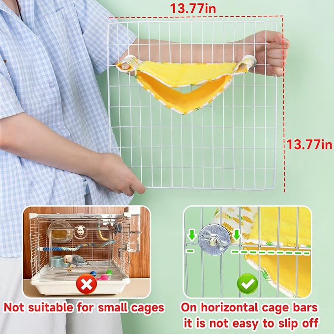 Mygeromon Bird Bed Hammock for Cage Parakeet Sleeping Hut Winter for - Image 5