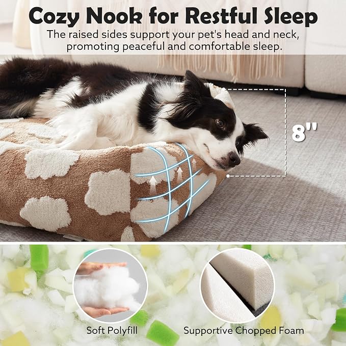 JOEJOY Medium Dog Bed Medium Size Dog, Rectangle Washable Orthopedic Pet Bed - Image 2