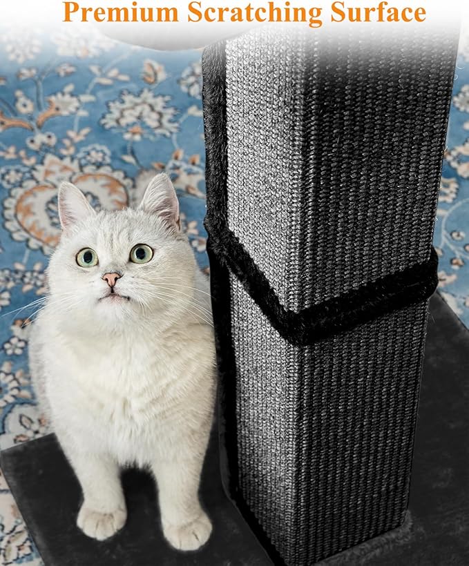 32" Cat Scratching Post for Indoor Cats, Sisal Cat Scratcher - Image 3