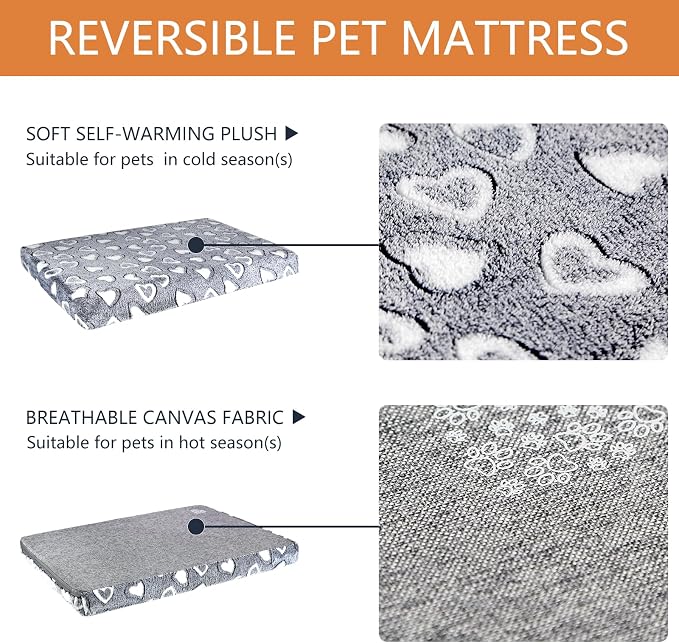 VANKEAN Reversible Dog Crate Mat, Stylish Bed - Image 3