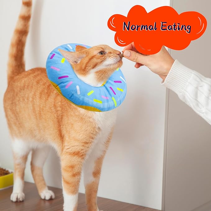 Cat Cone Collar Soft, Adjustable Cat Recovery Collars Kitten Cones to Stop - Image 4