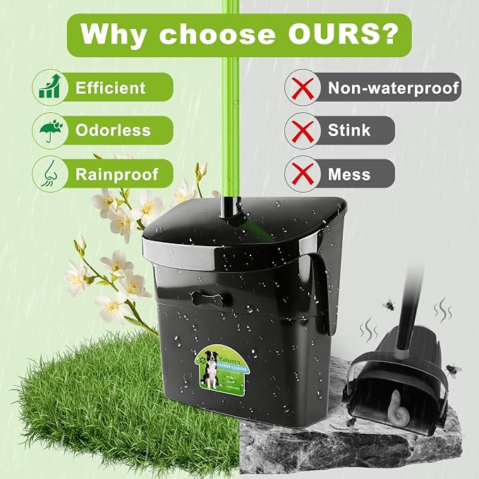 Pooper Scooper Swivel Bin & Rake - Image 2