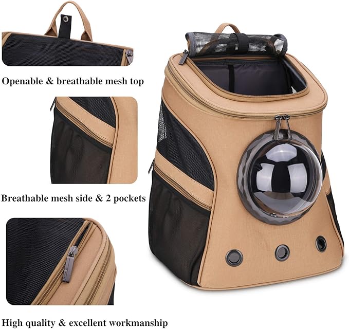 LOLLIMEOW Large Pet Carrier Backpack, Bubble Backpack Carrier - Image 3
