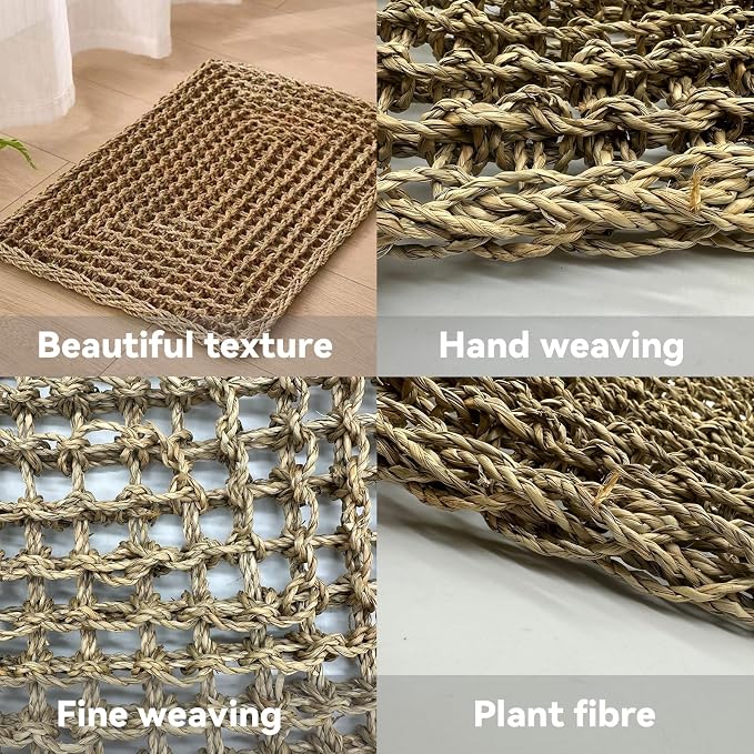 Large Bird Seagrass Mat 24 × 14 ''Natural Seagrass Woven Bird Net Hammock - Image 3