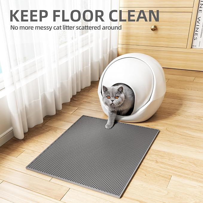ESTHELLO Cat Litter Mat, Cat Litter Trapping Mat, Honeycomb Double Layer Design - Image 7