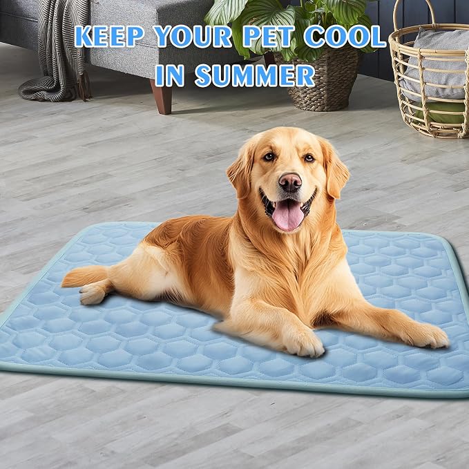 Upgrade Dog Cooling Mat, Pet Dog Self Cool Pad, Ice Silk Washable Cooled Mat - Image 7