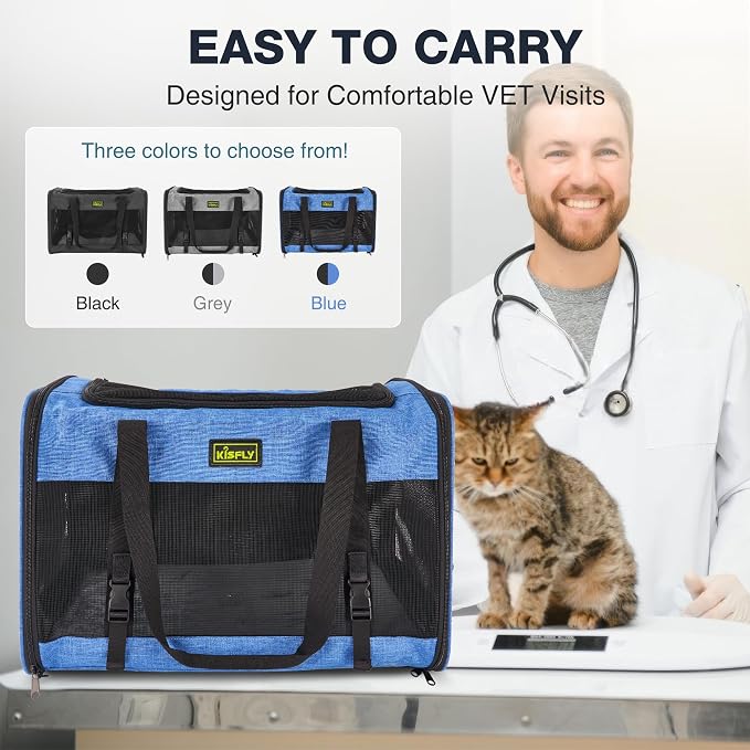 Dog Carriers for Small Dogs, Large Cat & Bunny, Foldable Soft-Sided Pet Travel - Image 5