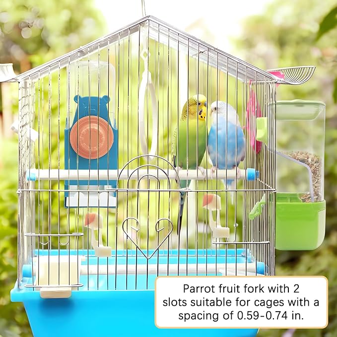 BNOSDM Automatic Bird Feeder Water Dispenser Set No Mess Bird Cage Feeders - Image 3