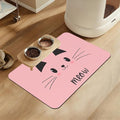 Pink Cat Dog Food Mat–Christmas Stocking Absorbent Quick Dry Feeding Placemat by LUTASER