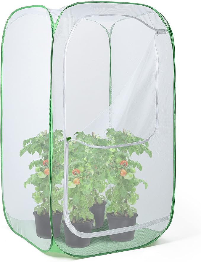 48" Outdoor Mesh Plant Enclosure, Mesh Plant Cover by RESTCLOUD