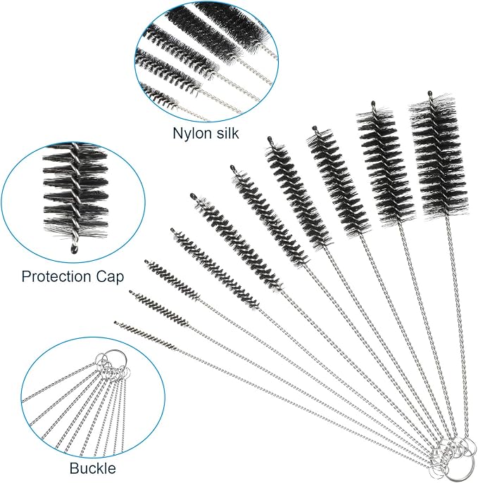 12 Pieces Tube Cleaning Brush Aquarium Filter Nylon Tube Brush Set Flexible - Image 3