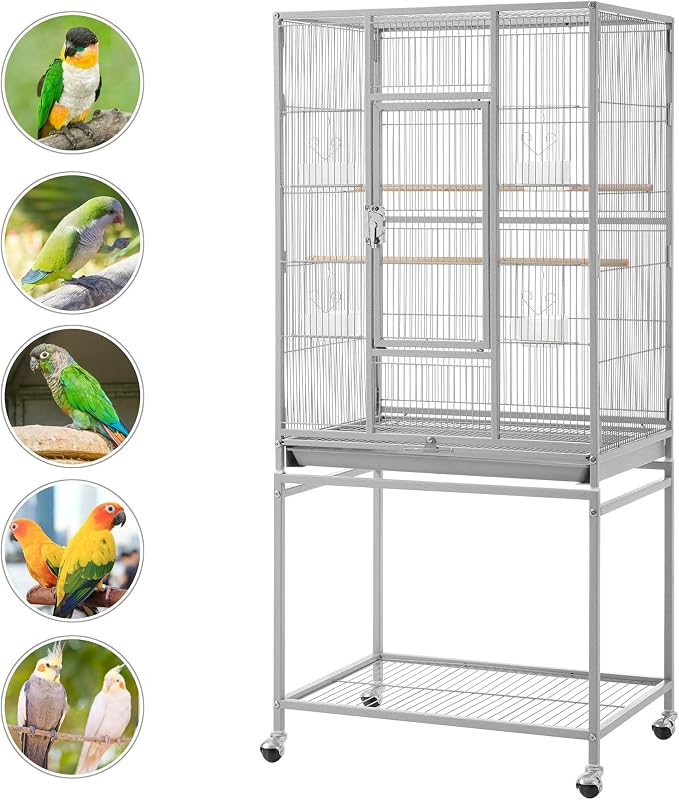 Topeakmart 53.5inch Height Large Bird Cage Extral Space Parrot Cage - Image 3