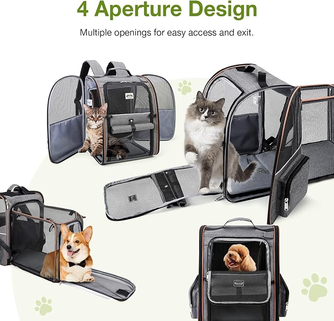 Lekebobor Cat Carrier Backpack, Expandable Pet Carrier - Image 5
