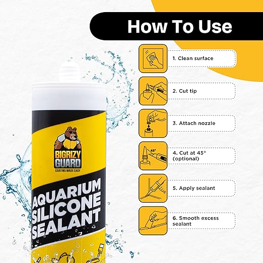 Aquarium Silicone Sealant Black 10.14 Fl oz Cartridge - Image 3