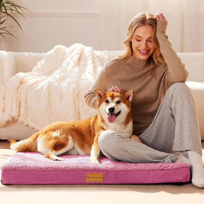 Patas Lague Orthopedic XL Dog Bed Large Sized Dog 42''X28'', Soft Waterproof - Image 2