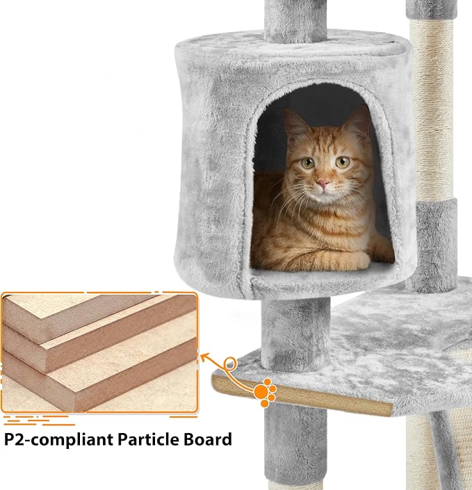 Yaheetech 79 inches Cat Tree Multi-Level Cat Tower - Image 8