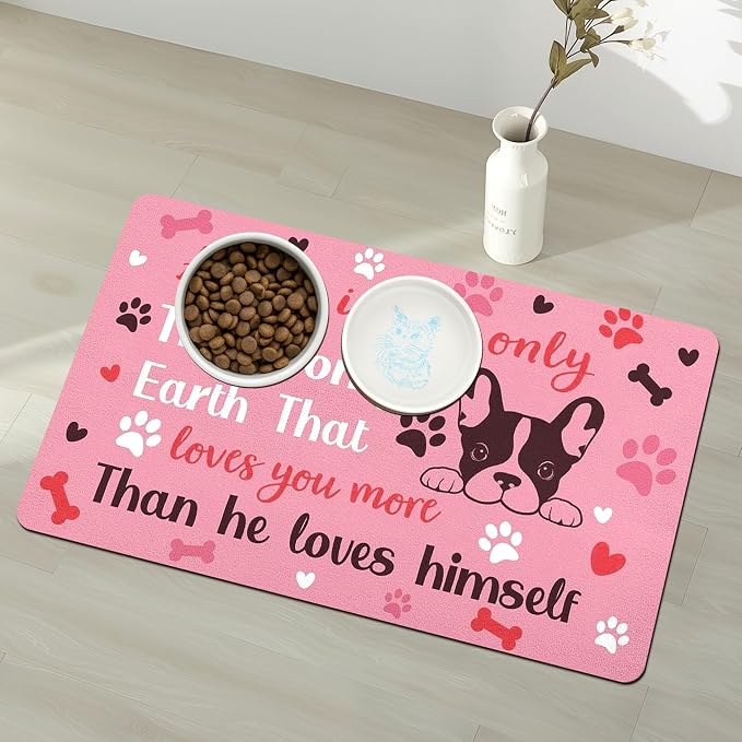 Pet Feeding Mat for Floors Waterproof Dog Mat for Food and Water Absorbent - Image 9