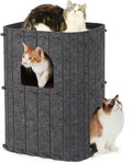 FUKUMARU Cat House for Indoor Cats, 23.62 Inch Large Cat Bed Cave Condo by FUKUMARU