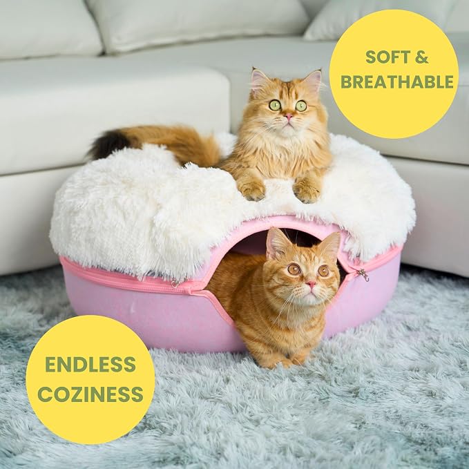 CATTASAURUS Peekaboo Cat Cave for Multiple & Large Cats Up to 30-45 Lbs - Image 5