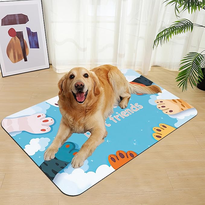 Cat Paw Pet Feeding Mat–Christmas Stocking Quick Dry Absorbent Dog Cat Food Mat - Image 7