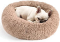 Hoewina Dog & Cat Bed for Indoor Cats, 20in Calming Donut Bed for Puppy and by Hoewina