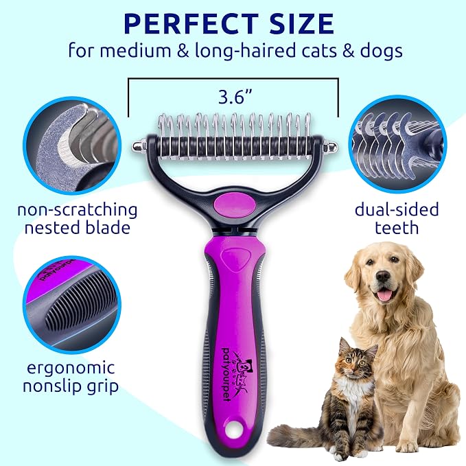 Pat Your Pet Deshedding Dog Brush - Image 7